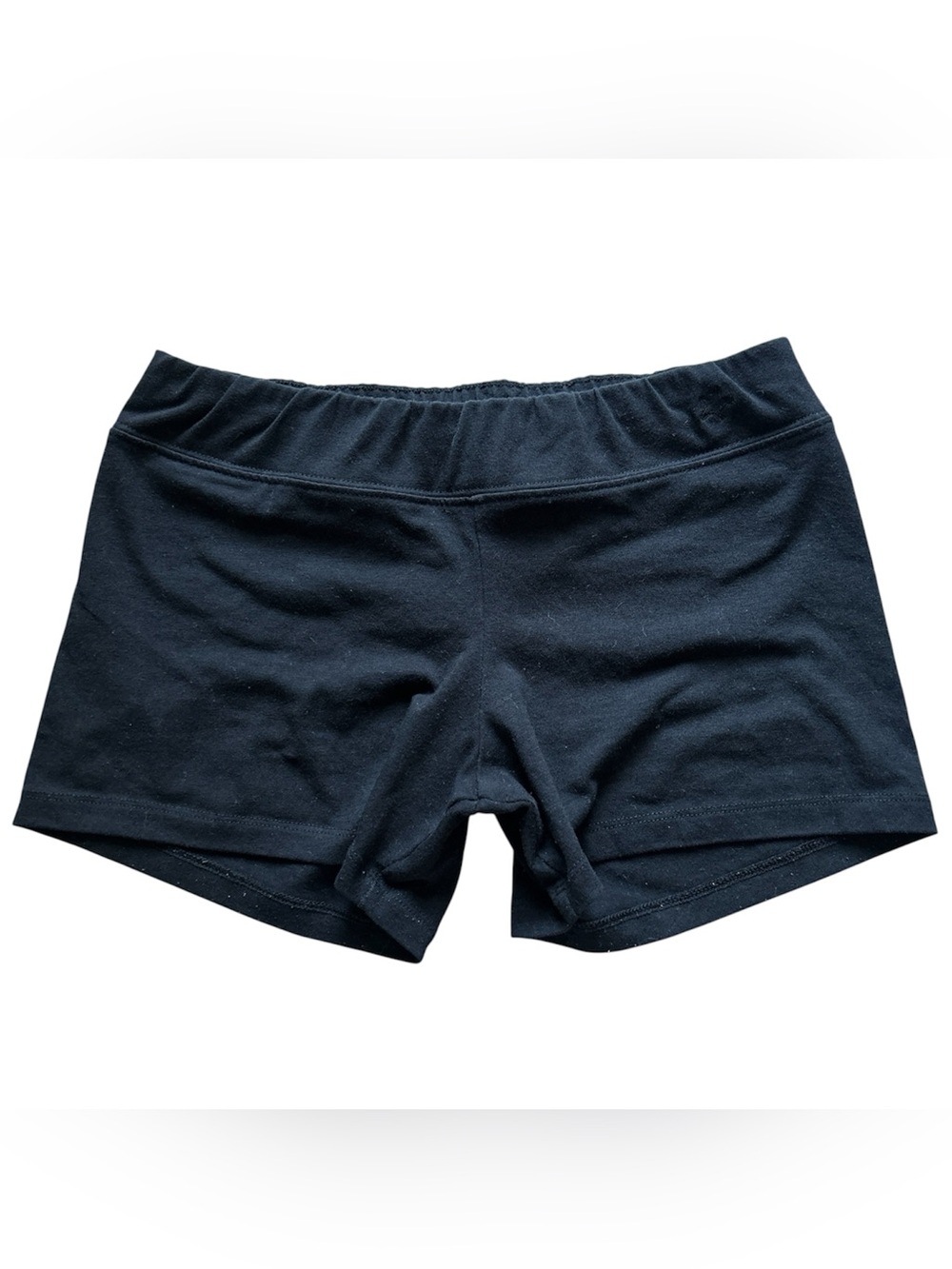 Y2K “Garage” Basic Black Biker Workout Mini Shorts